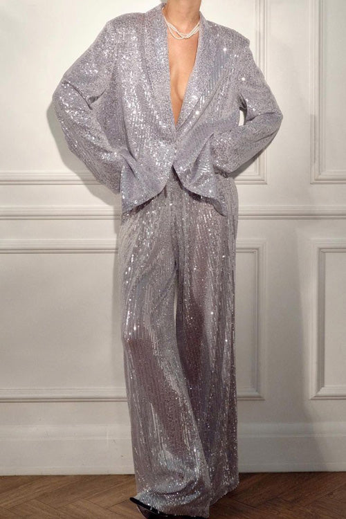 Sequined Suit Jacket