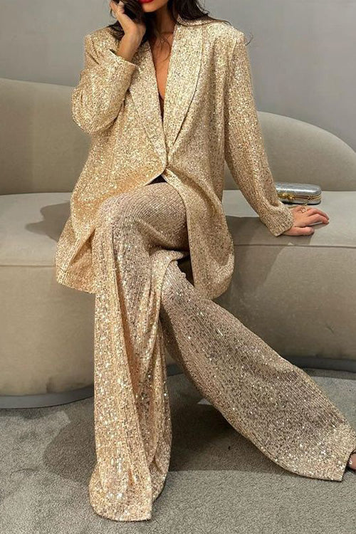 Sequined Suit Jacket