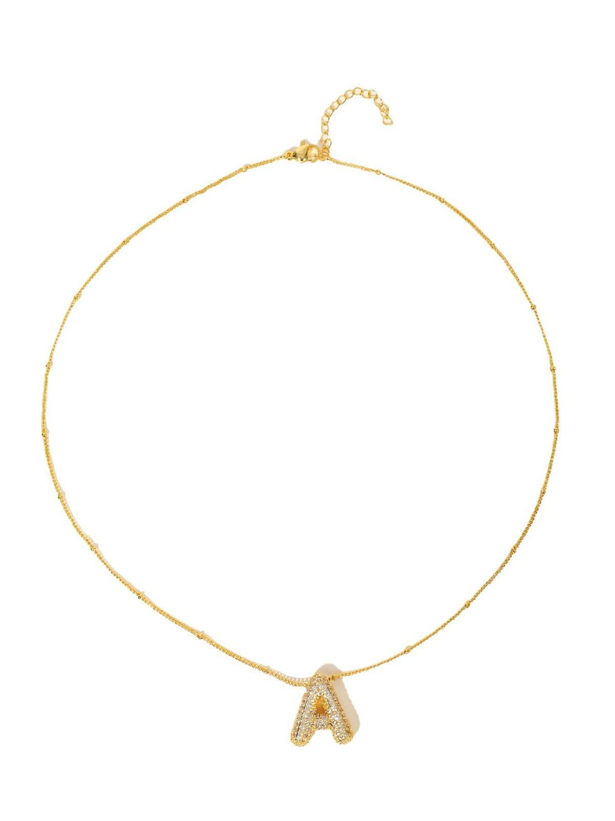 Pavl Bubble Letter Monogram Necklace