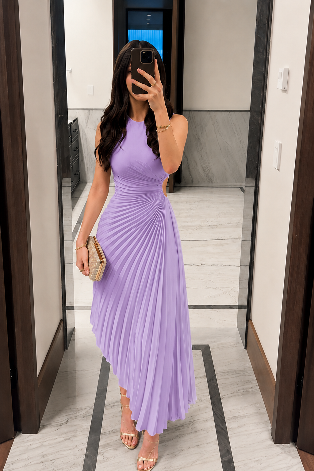 Aurora Pleated Dress