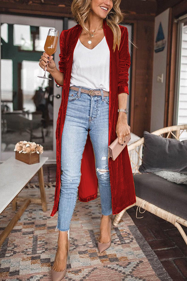 Velvet Kimono Coat