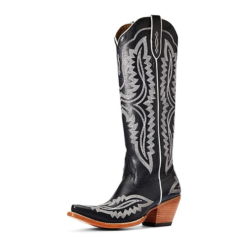 Cowboy Carter Outfits Vintage Embroidered Pointed Toe Western Boots