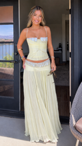 Embellished Cami Top & Pleated Maxi Skirt Set