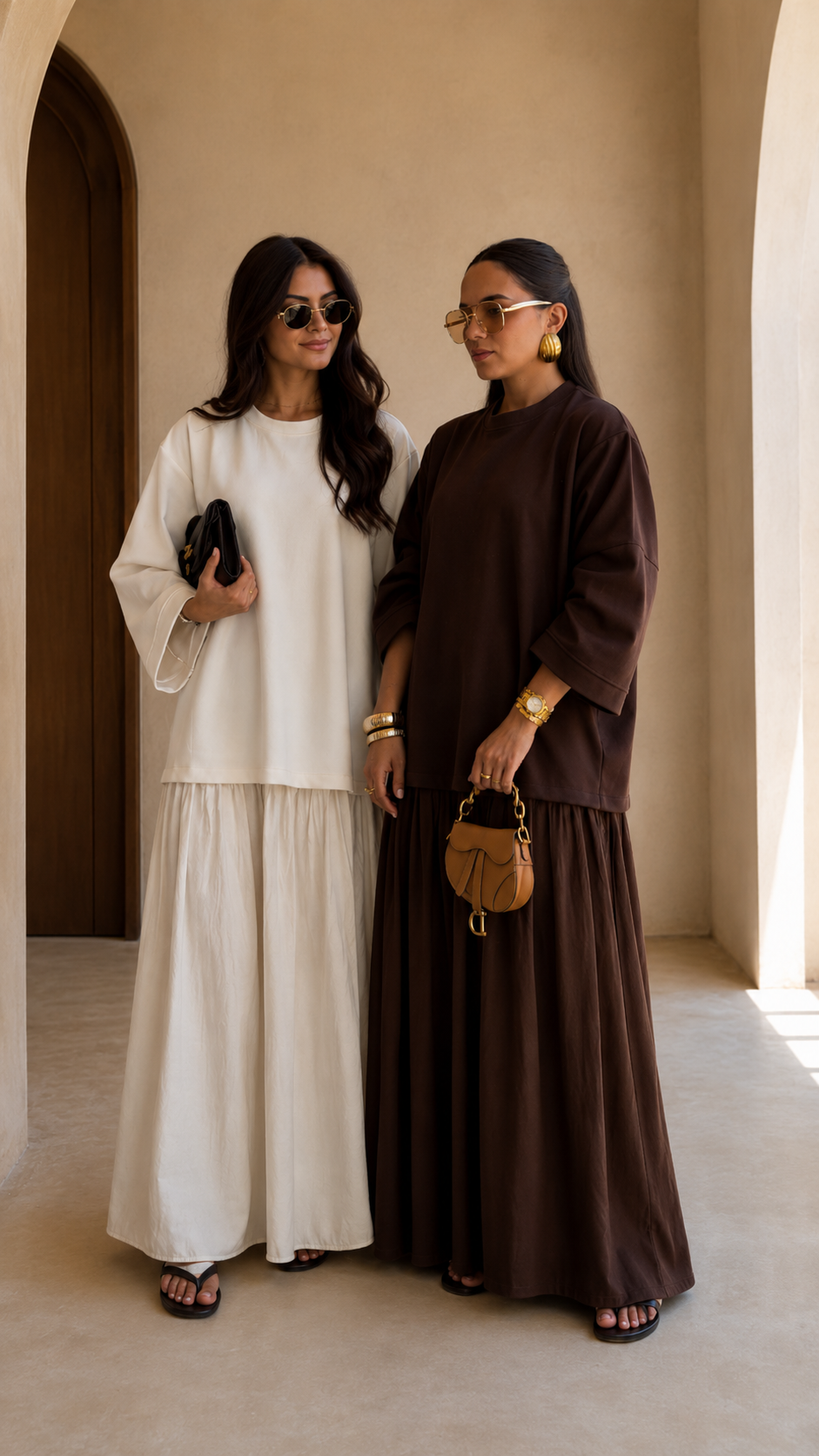 Oversized Sweatshirt Top & Maxi Skirt Set