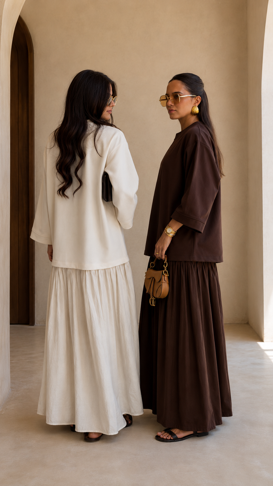Oversized Sweatshirt Top & Maxi Skirt Set
