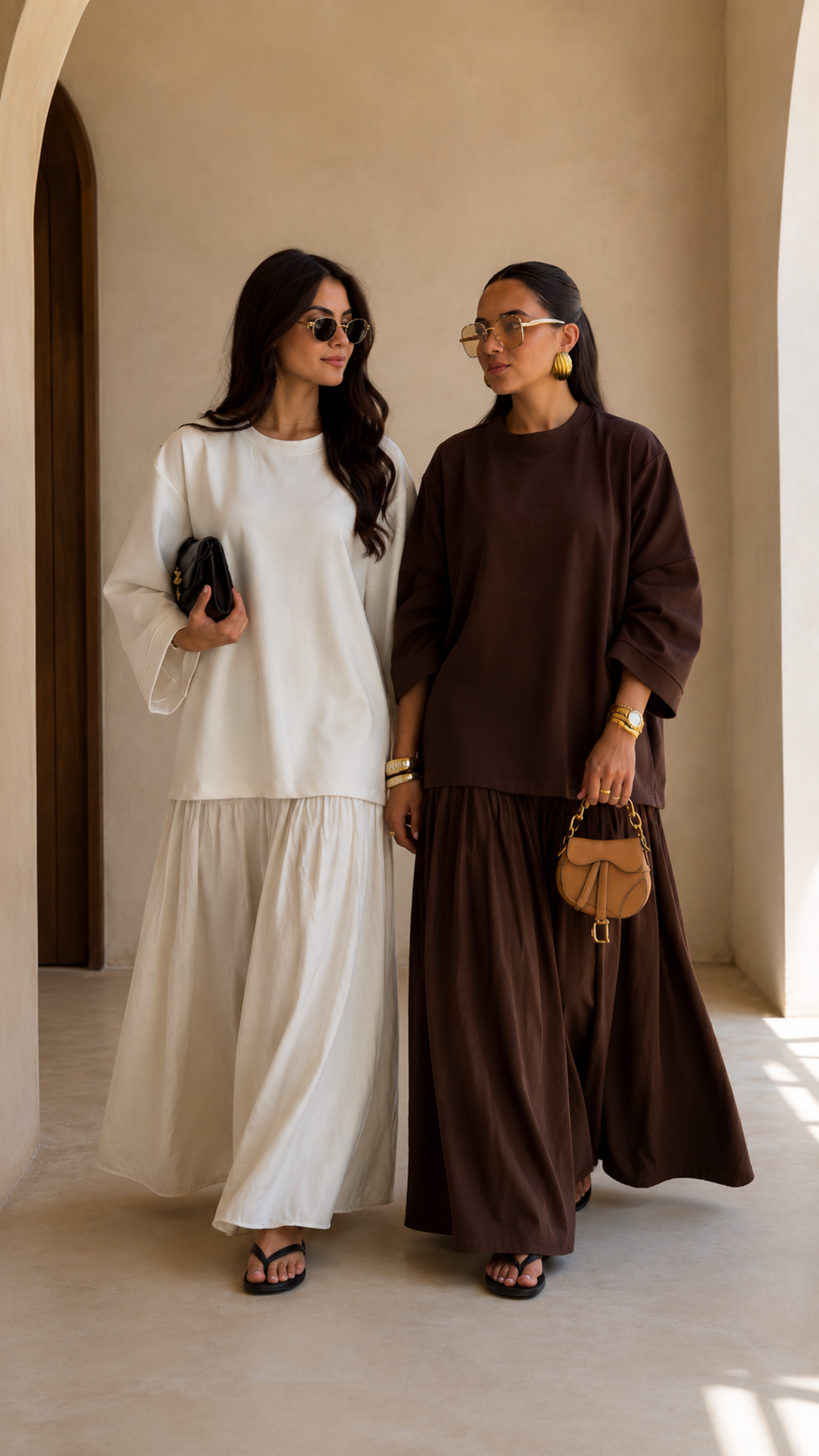 Oversized Sweatshirt Top & Maxi Skirt Set