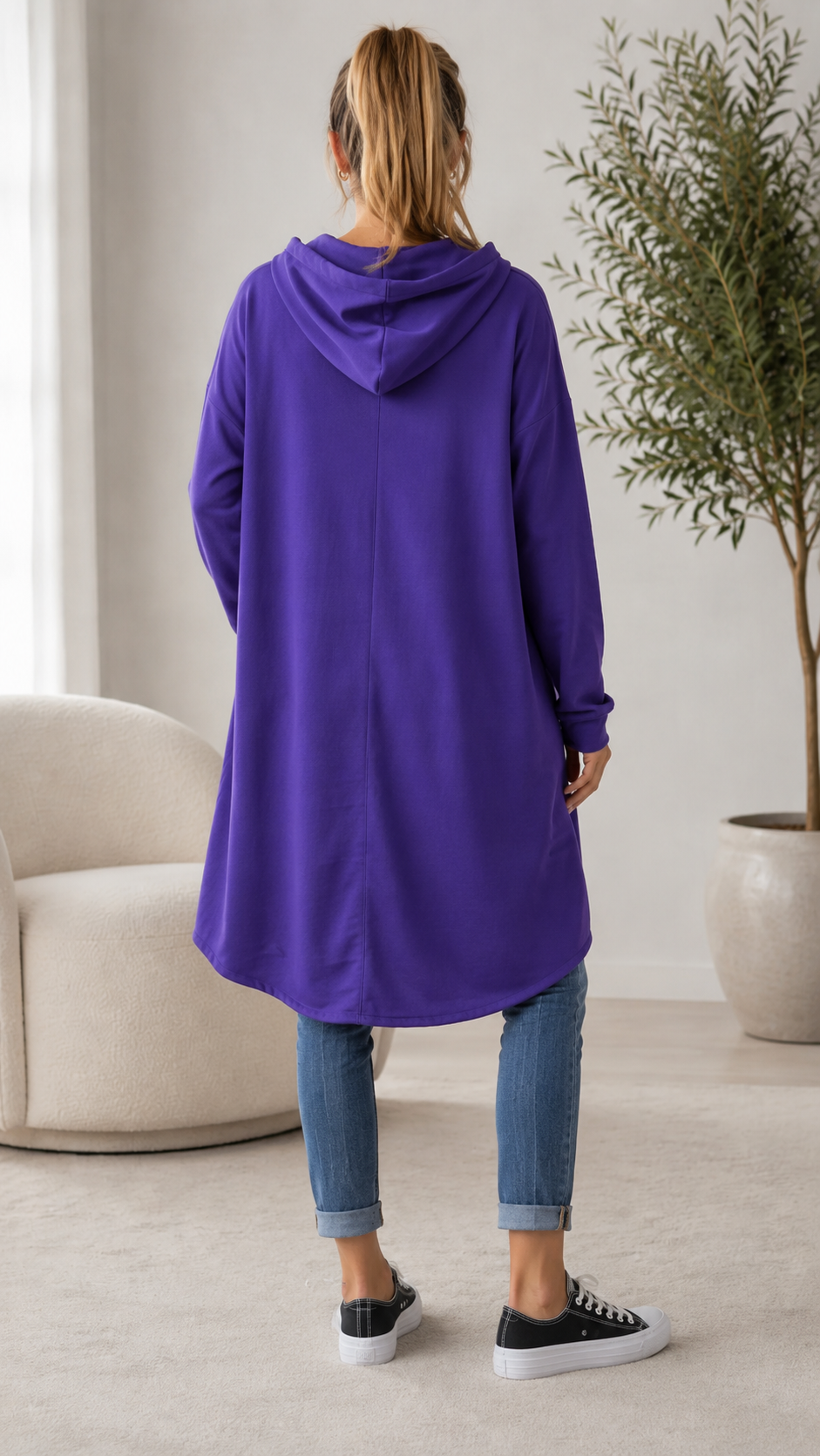 Asymmetrical Hooded Tunic