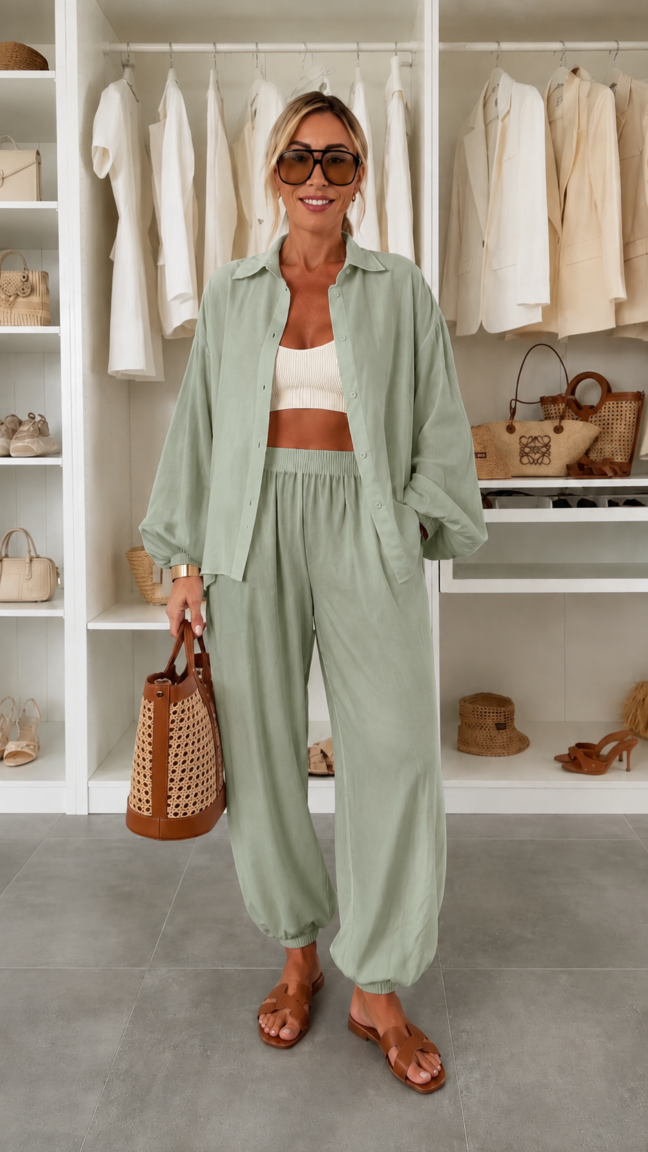 Relaxed Shirt & Jogger Pants Set