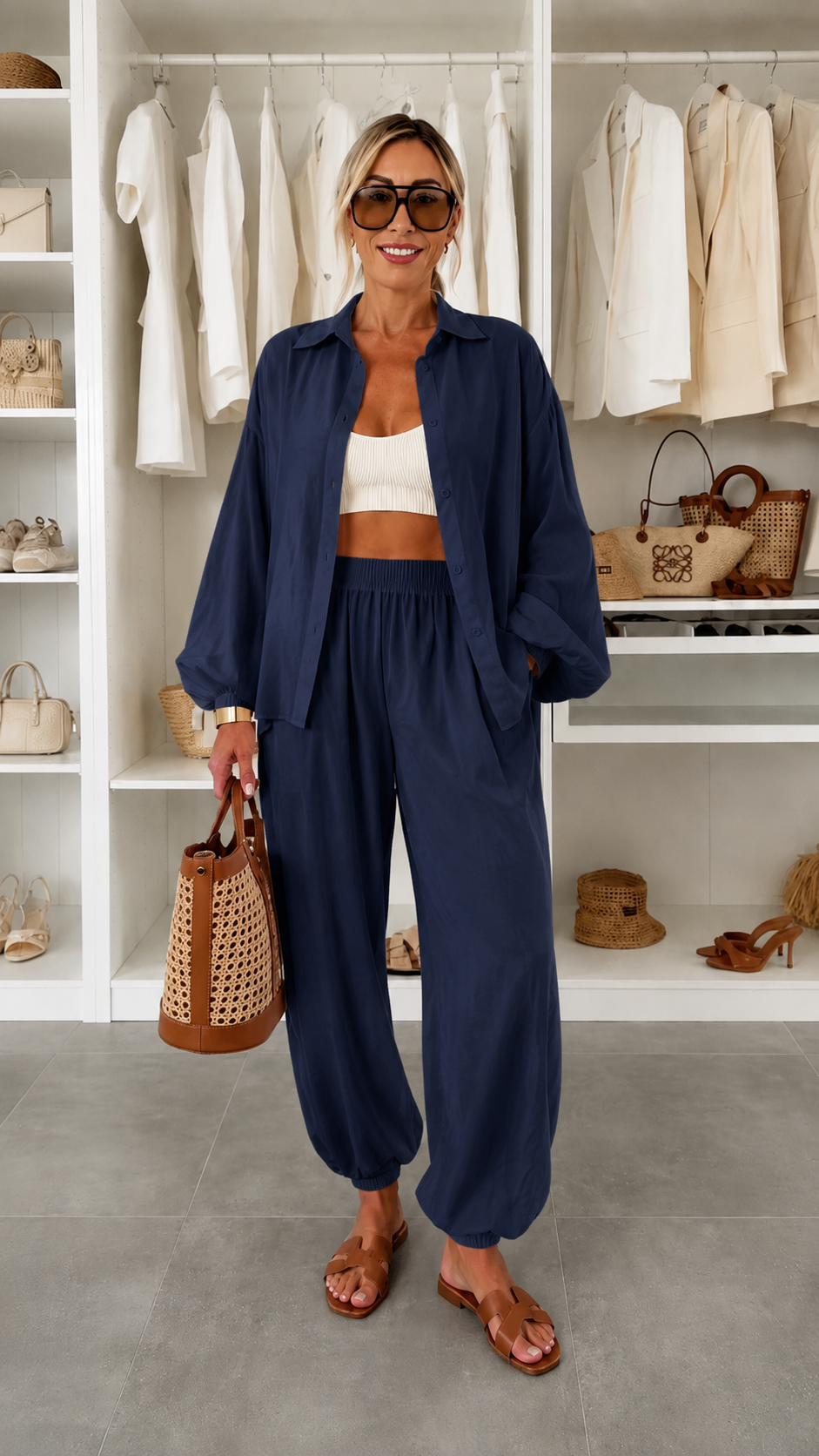 Relaxed Shirt & Jogger Pants Set