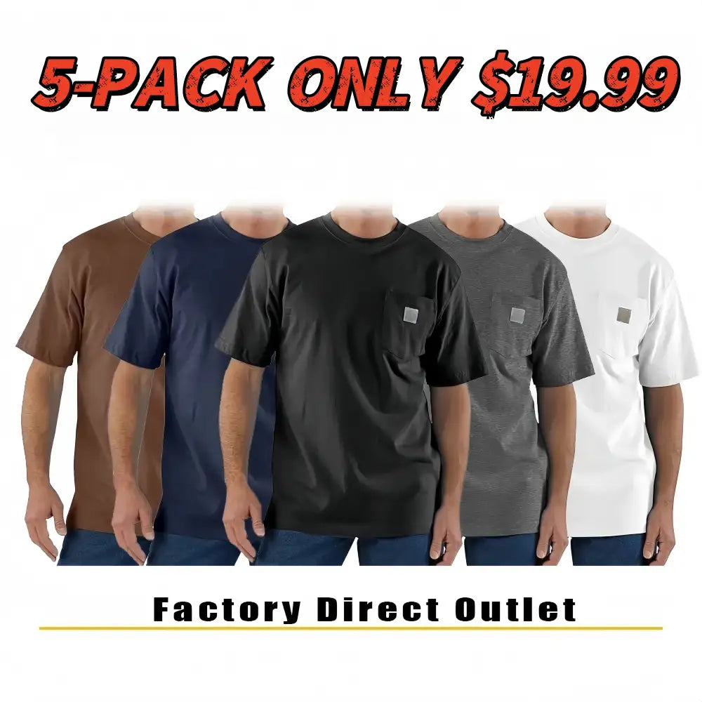 🔥Last Day Promotion! Men's K87 Workwear Loose Fit Heavyweight Short-Sleeve Pocket T-Shirt (Also Available in Big & Tall)