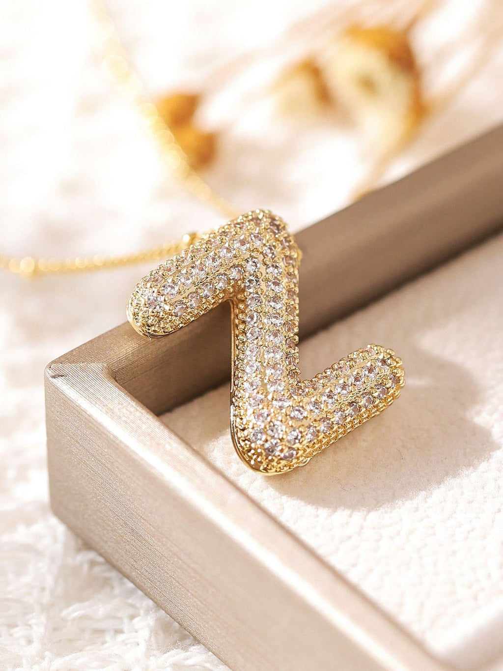Pavl Bubble Letter Monogram Necklace